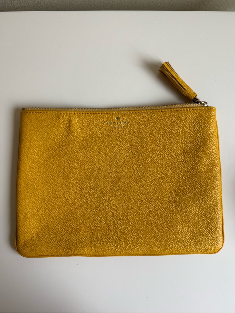 kate spade Yellow Leather Wristlet Clutch
